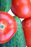cucumber and  tomato
