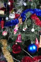 toys on green christmas fir