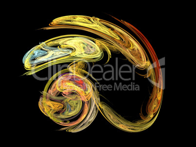 image of one Digital Fractal on Black Color image of one Digital Fractal on Black Color