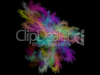 image of one Digital Fractal on Black Color image of one Digital Fractal on Black Color