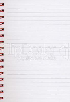 Blank notebook page