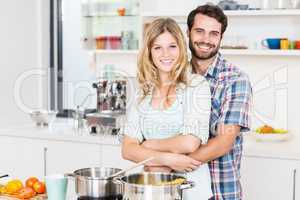 Young couple in the kitchen