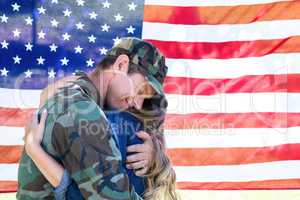 American soldier reunited with his partner
