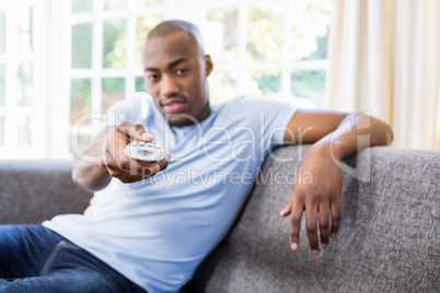 Young man relaxing on the sofa