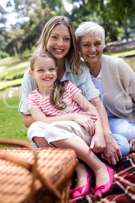 Portrait of multi-generation family having a picnic Portrait of multi-generation family having a picnic