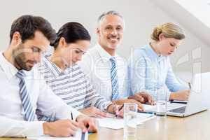 Business colleagues in a meeting