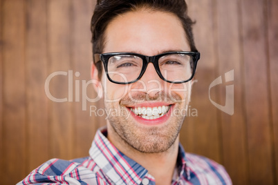 Young man smiling at camera