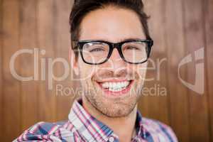 Young man smiling at camera