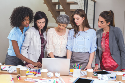 Group of interior designer using laptop