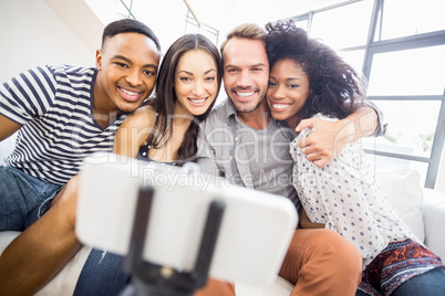 Friends posing for a selfie