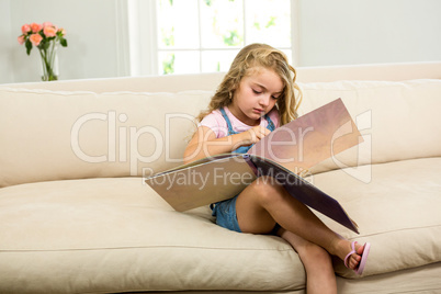 Girl with picture book
