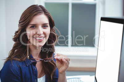 Portrait of beautiful woman smiling