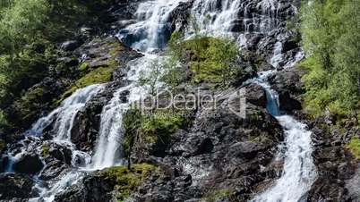 Bratlandsdalen Flesaafossen Waterfall , Norway