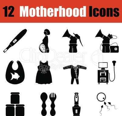 Set of motherhood icons