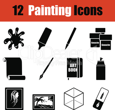 Set of painting icons