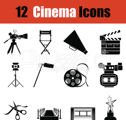 Set of cinema icons