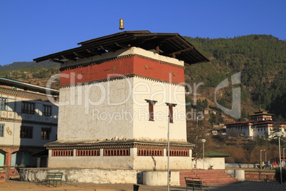 Small dzong in Paro Valley, Bhutan