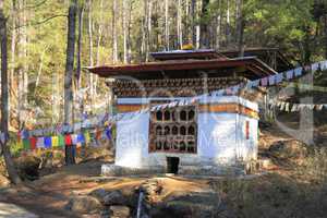 Small dzong in Paro Valley, Bhutan