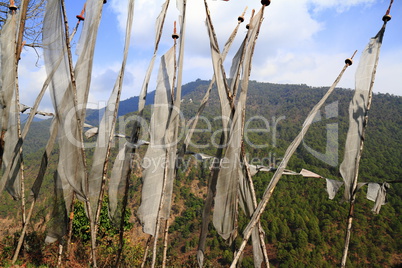 Buddhist Prayer Flags - Kingdom of Bhutan