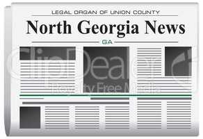Abstract Georgia newspaper