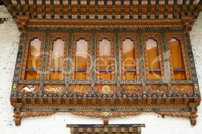 Painting work at the Dzong