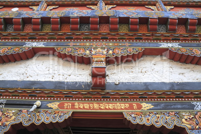 Painting work at the Dzong