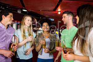 Friends drinking beer