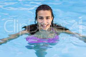 Beautiful woman in swimming pool