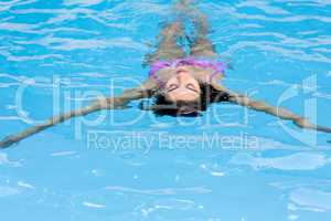 Beautiful woman in swimming pool