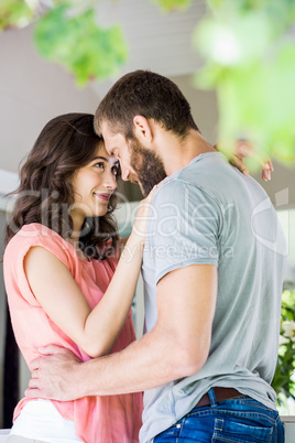 Beautiful young couple embracing each other