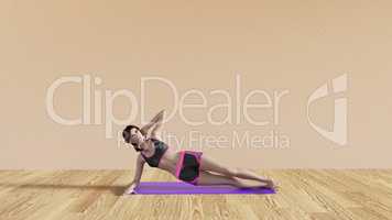 Yoga Class Side Plank Pose