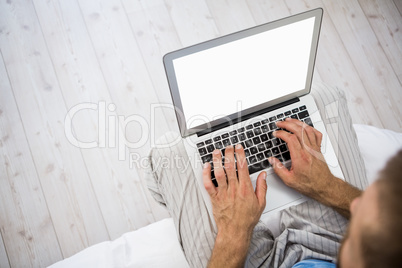 Man using laptop