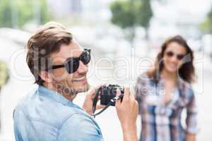 Man smiling at camera