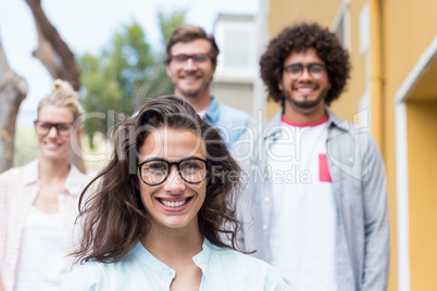 Portrait of happy young woman