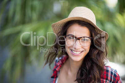 Portrait of young woman smiling