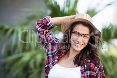 Portrait of young woman smiling