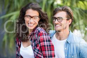 Young couple in spectacles