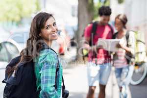 Beautiful woman smiling at camera