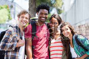 Portrait of friends smiling
