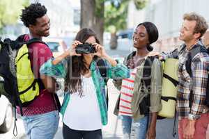 Woman taking photo