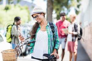 Young woman using mobile phone