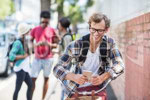 Young man using mobile phone