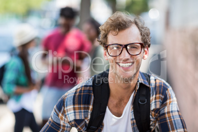 Portrait of young man smiling