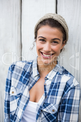 Portrait of young woman smiling