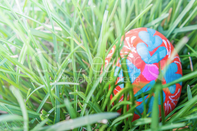 Easter egg in the grass