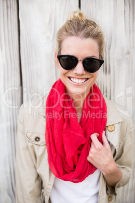 Portrait of young woman smiling