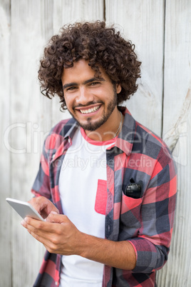 Young man using mobile phone