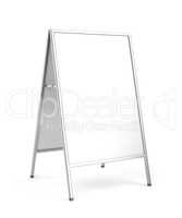 Advertising stand on white background