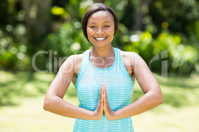 Happy woman posing