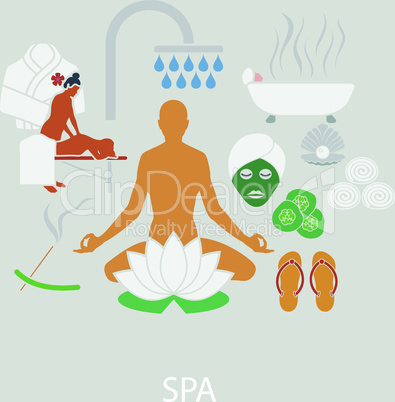 SPA flat design